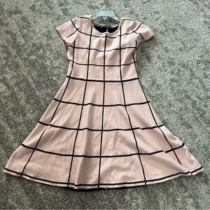 My Michelle Girls Pink and Black Checkered Kids Dress Size Medium